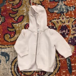 4/$15. Newborn hooded white sweater